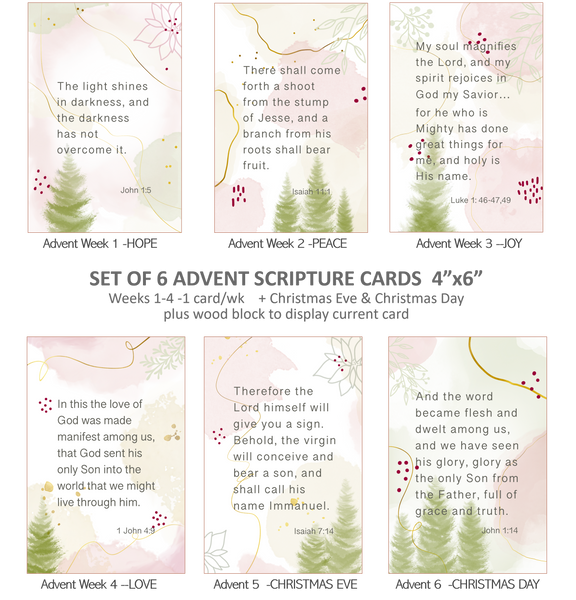 Advent Cards for 2021  (set of 6)