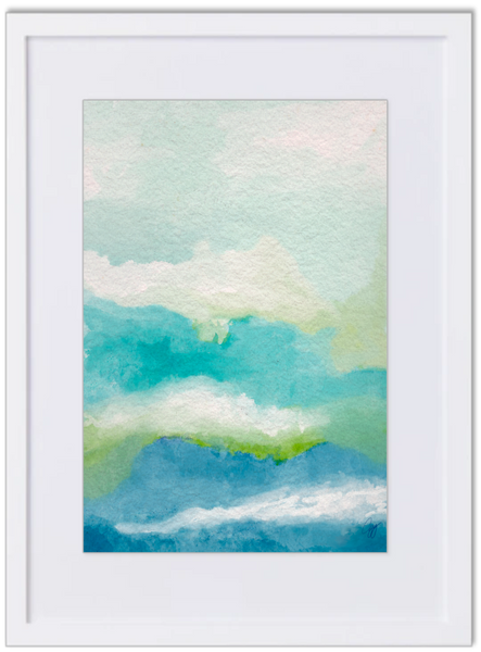 Blue Waves Abstract A  11x14