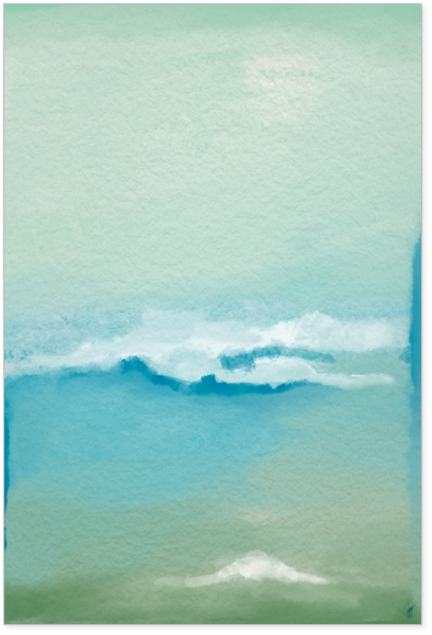 Blue Waves Abstract C  11x14