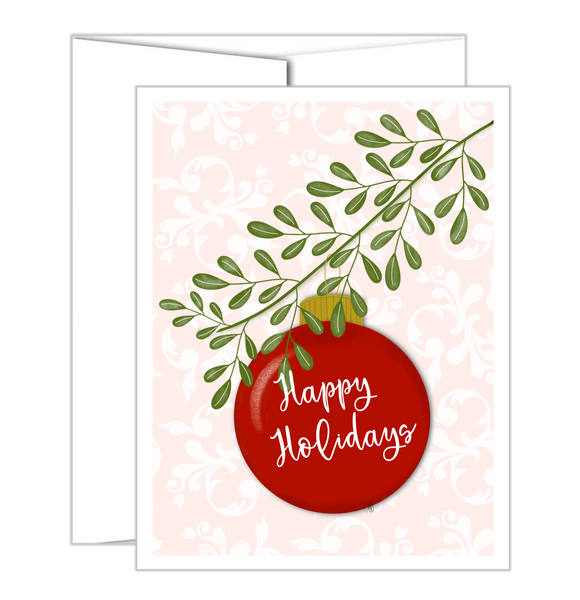 Happy Holidays  (Red Ornament)