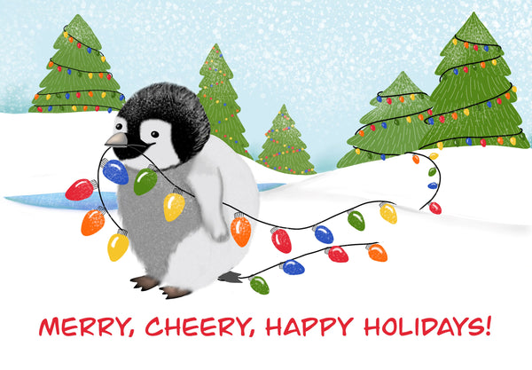 Penguin Chick Lighting Trees