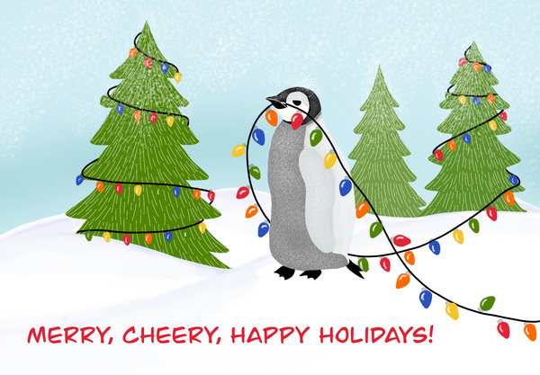 Penguin Lighting 2 Trees