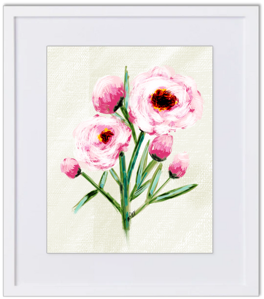 Peonies Abstract 8x10