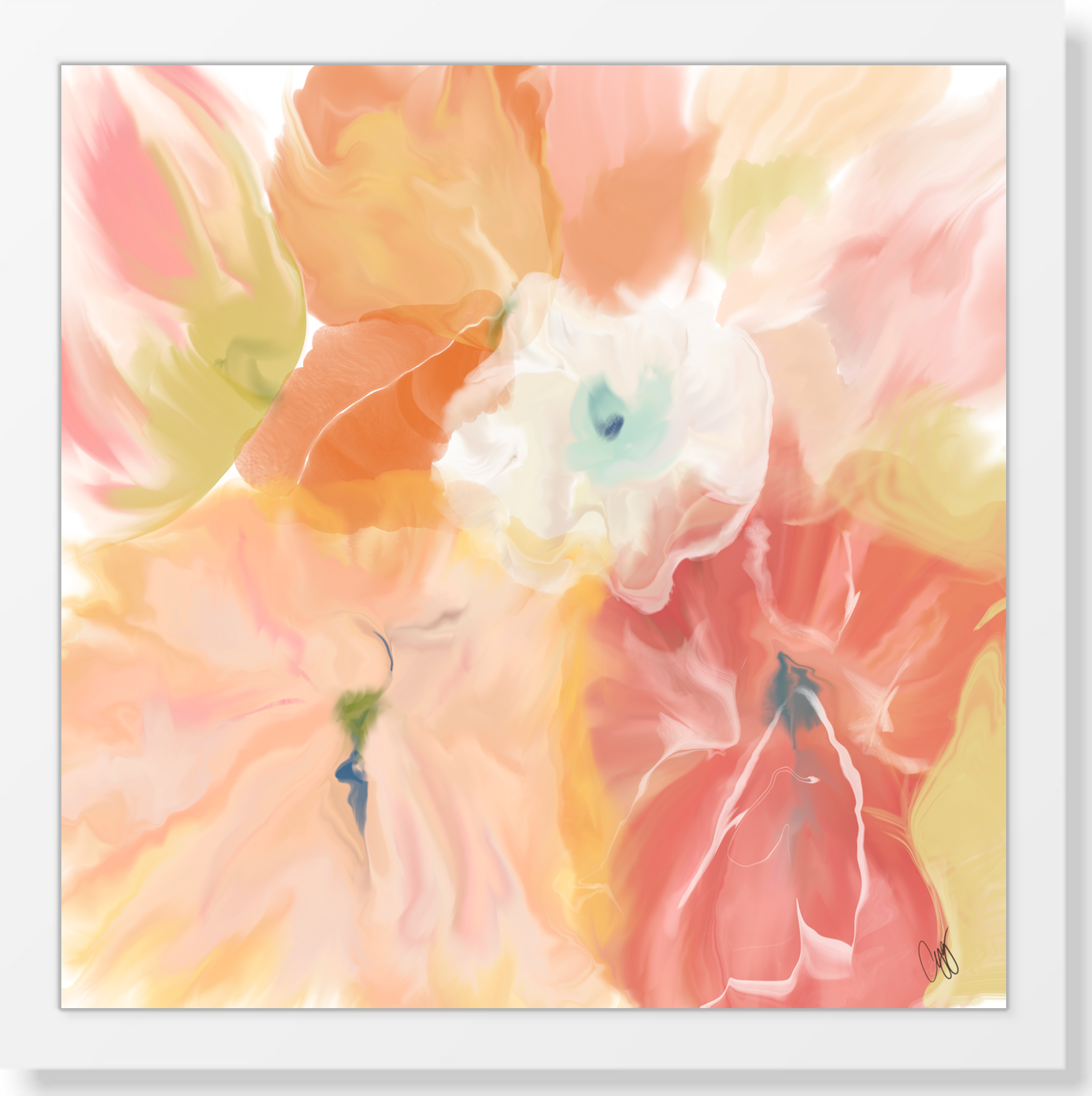 Spring Bouquet Abstract 12x12