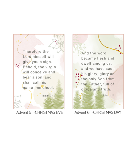 Advent Cards for 2021  (set of 6)