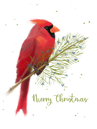 Cardinal Merry Christmas