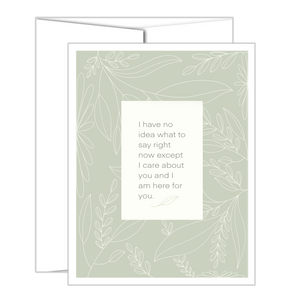 Sympathy Card Green Floral