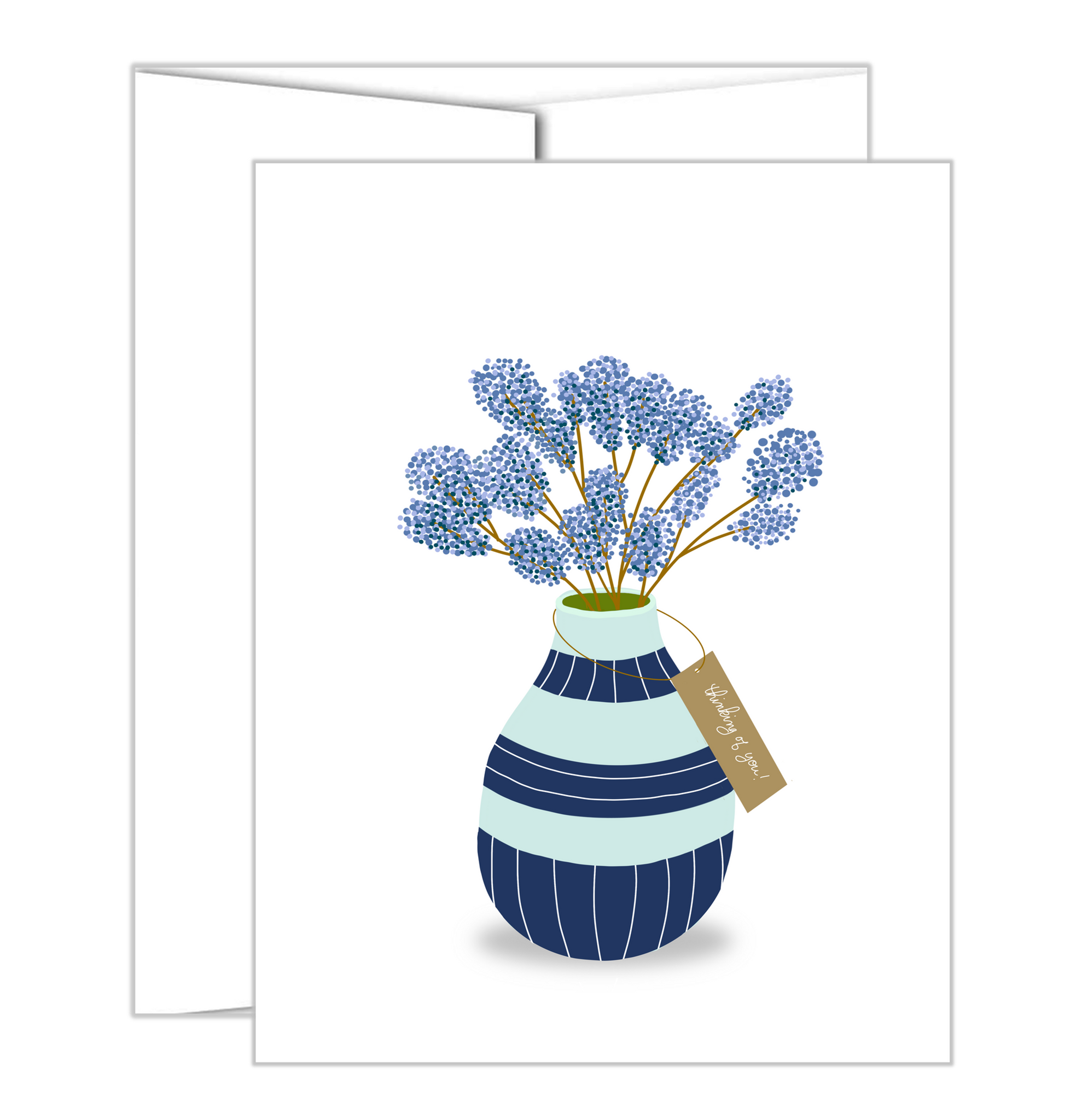 "Thinking Of You"  -Funky Vase With Blue Flowers.png